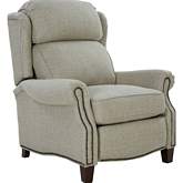 Meade Manual Recliner in Linen Gray Fabric